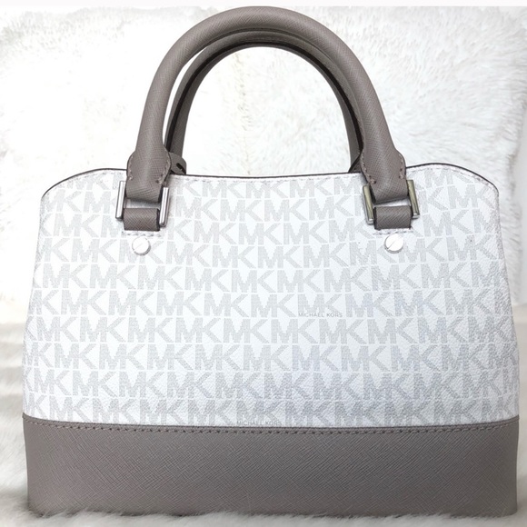 SOLD Michael Kors Monogram Leather Satchel - Picture 5 of 7